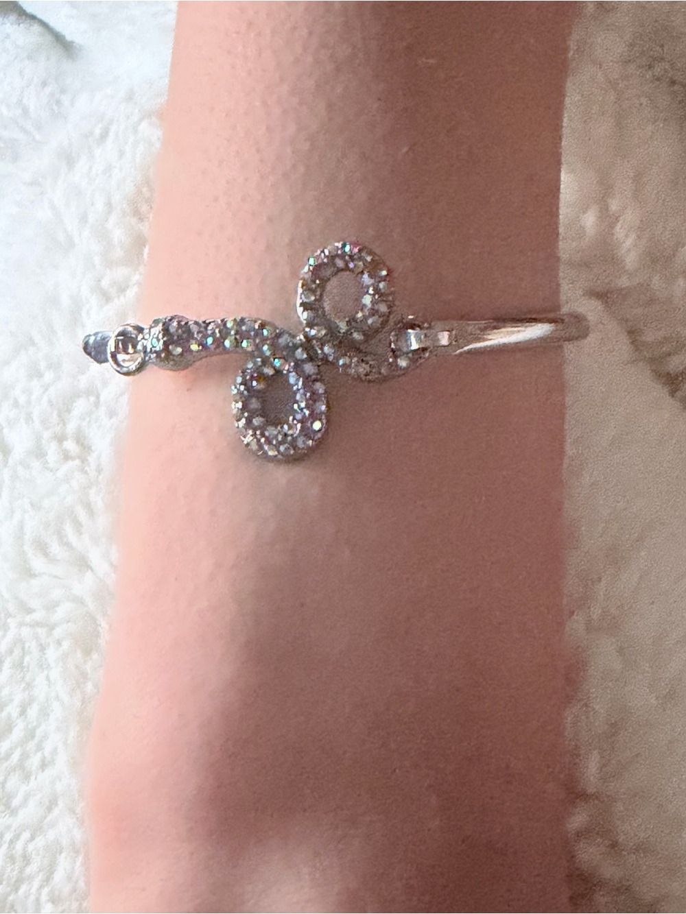 Silver Crystal Snake-Style Bracelet - Sparkling Silver Jewelry